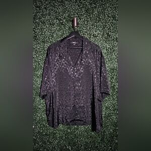 Stylish Black Lace Men's Casual Shirt